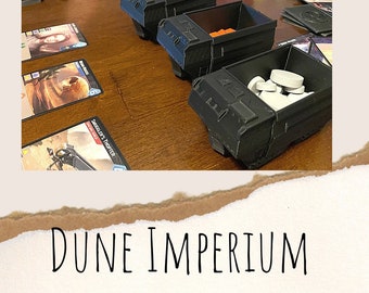Dune Board Game Harvester Storage Container Set, dune imperium, dune imperium game upgrade, dune harvesters, game upgrade