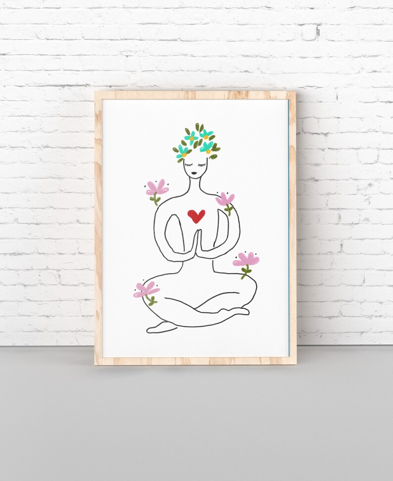 Yoga Wall Art Yoga Room Decor Yoga Studio Poster Meditation Etsy