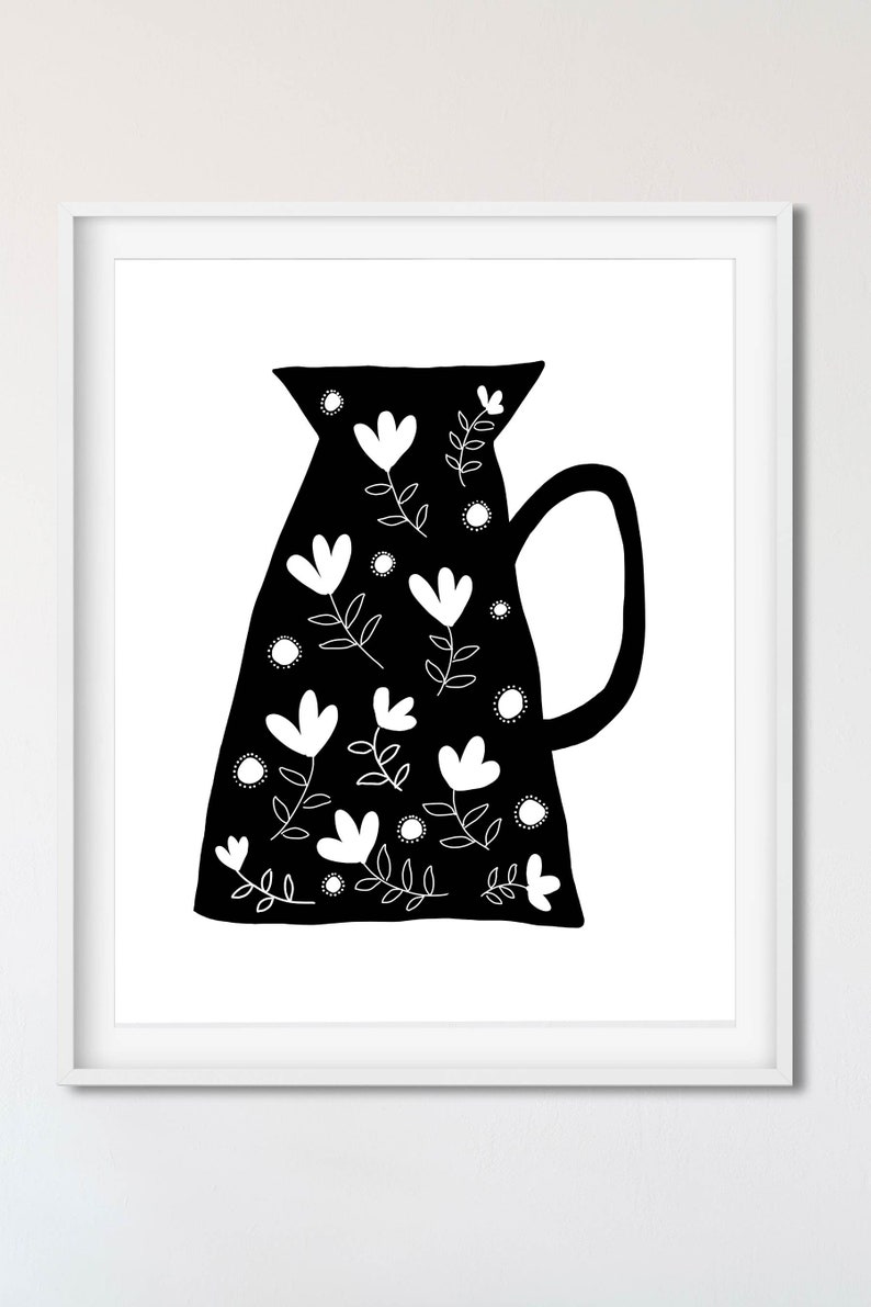 Black and White Kitchen Prints Art for Kitchen Printable - Etsy