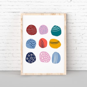Colorful playroom art, Playroom printable digital download, modern nursery art print, neutral nursery decor, Children room art, Kids art