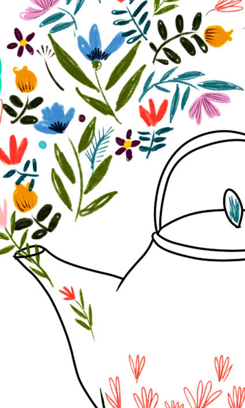 Teapot Kitchen Art Print Tea Kitchen Wall Decor Teapot Etsy