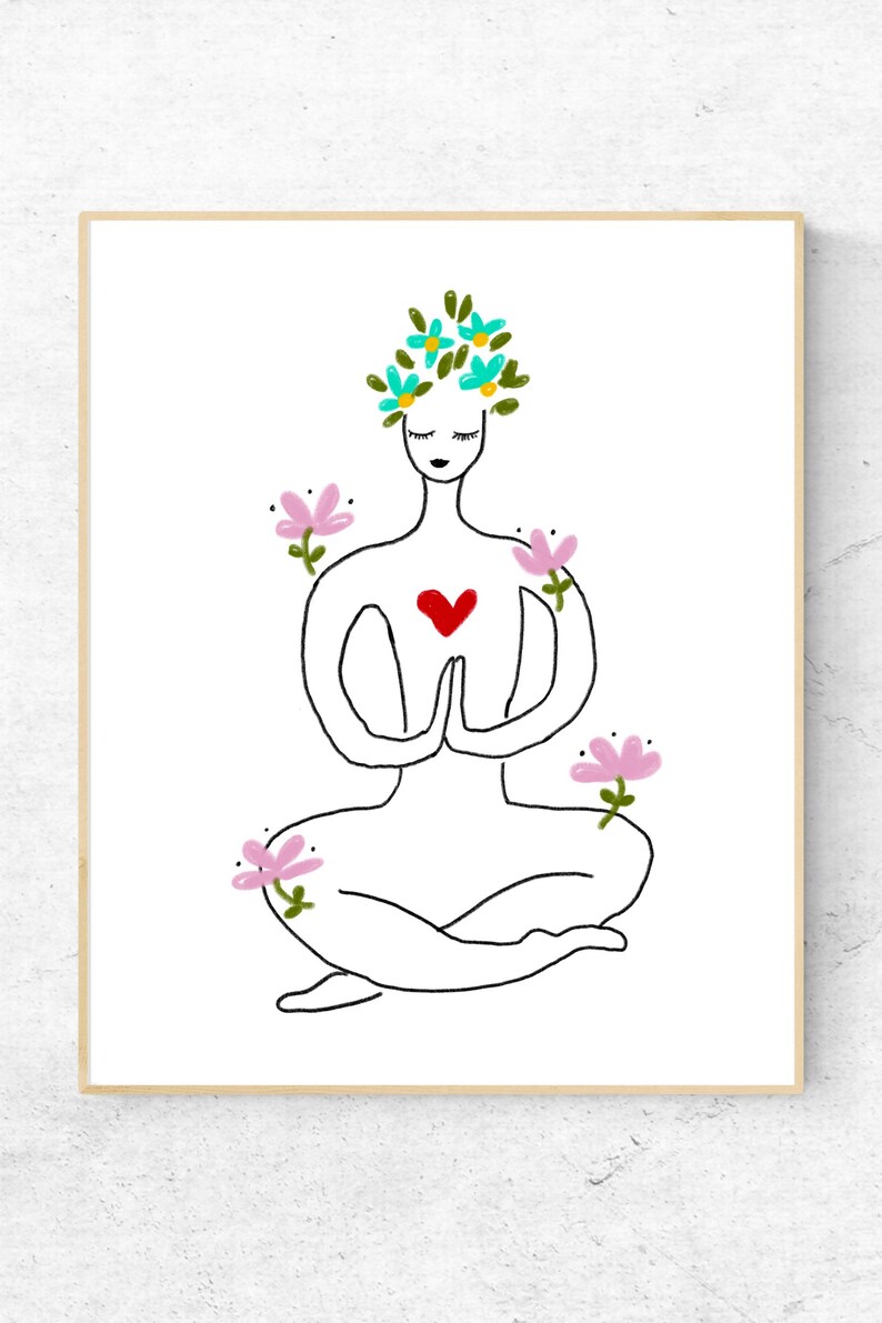 Yoga Wall Art Yoga Room Decor Yoga Studio Poster Meditation Etsy