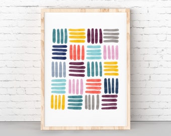 Abstract art print for kids, Printable Playroom art, Abstract nursery wall art print, Baby room prints, Kids room decor, Colorful prints