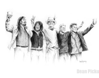 The Final Bow, Tragically Hip Fine Art Print - 12&quot;x18&quot;, Wall Art, Pencil Drawing
