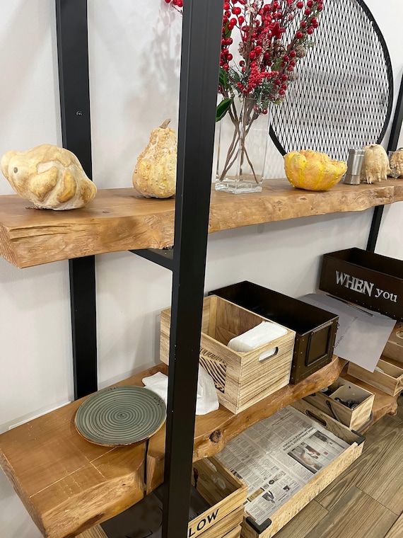 Rustic 2024 low bookshelf