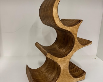 Dark or Light Wood Wine Rack / Bottle Stand /Bottle Holder /5 Bottle Standing Wine Rack / Wood Wine Tree /Unique Gift /Anniversary Present