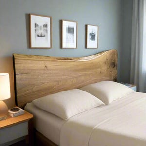 Live Edge Headboard / California King Headboard / Rustic Wood Slab Headboard / Wall Mounted Wood Headboard/Queen Headboard/Floated Bed Frame
