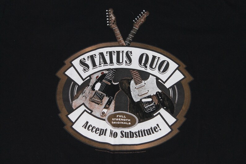 The Definitive Hits shirt English rock band shirt Hard rock Rock and roll Men/'s size XXL Status Quo tour shirt Accept No Substitute!