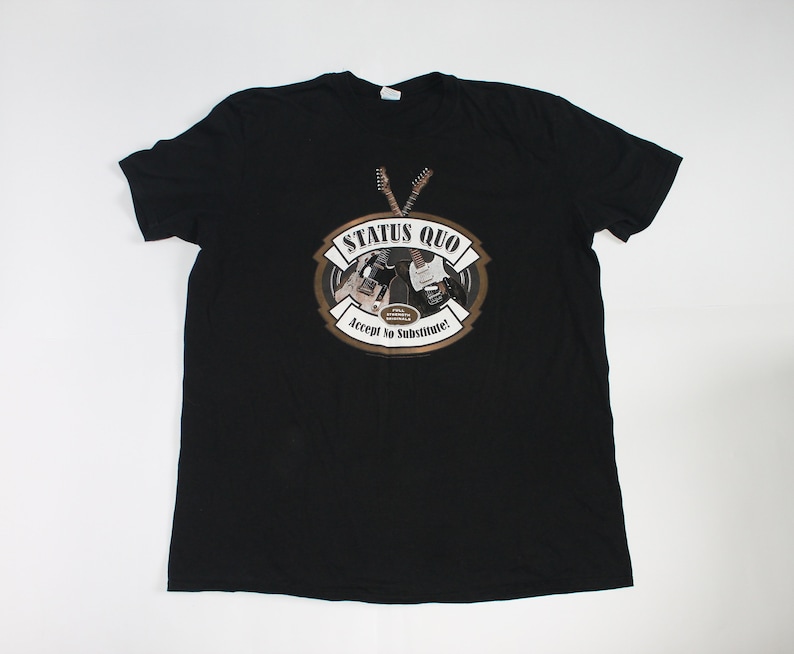 The Definitive Hits shirt English rock band shirt Hard rock Rock and roll Men/'s size XXL Status Quo tour shirt Accept No Substitute!
