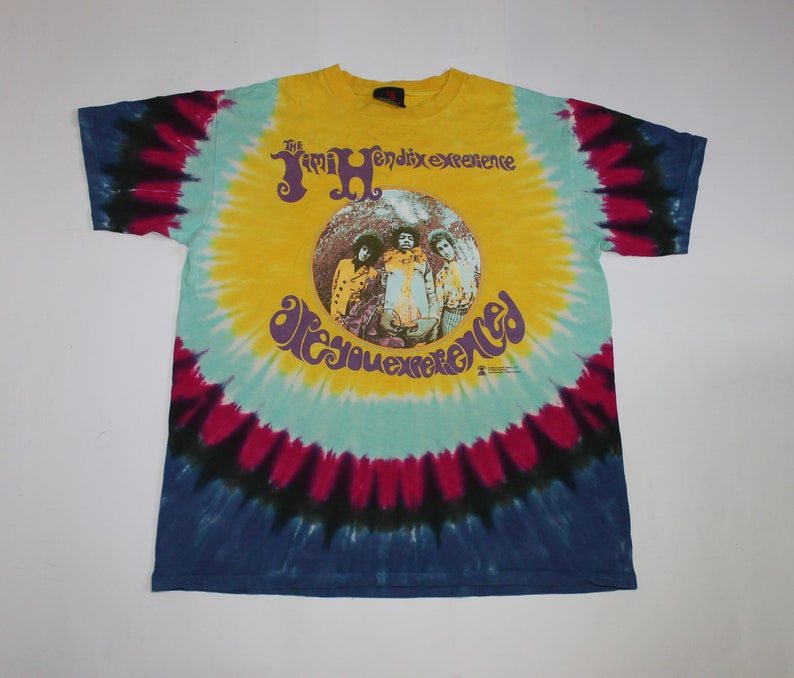 The Jimi Hendrix Experience Tie dye shirt Are You Experienced | Etsy