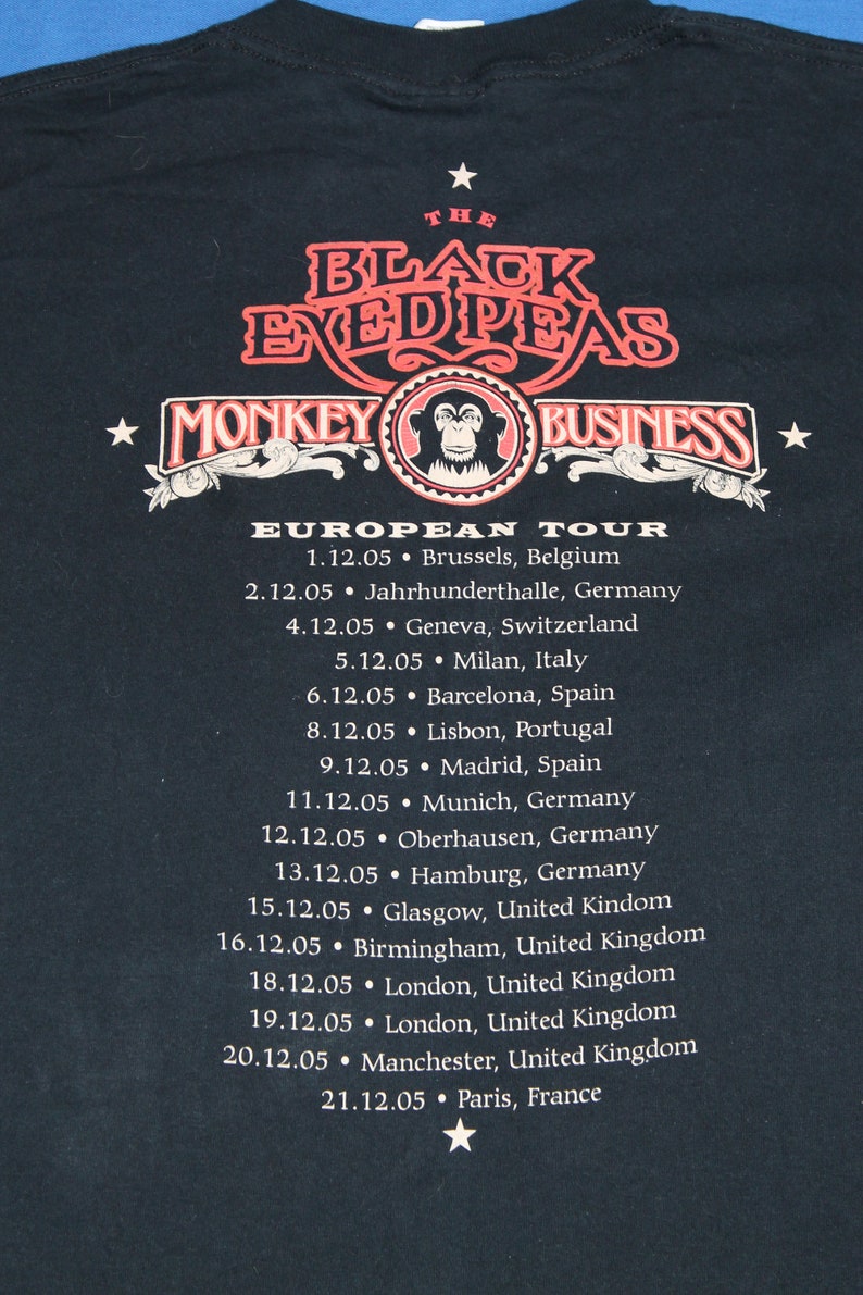 The Black Eyed Peas tour shirt Monkey Business shirt American music band Pop Dance-pop Electronic dance music Hip hop Men/'s size M