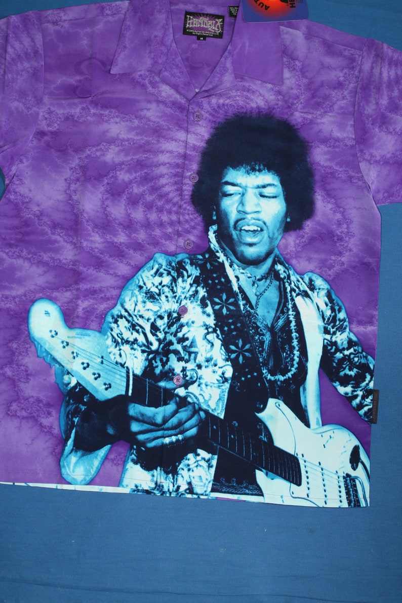 NEW Jimi Hendrix button-up shirt Rock Psychedelic rock Hard rock Blues Men/'s size M