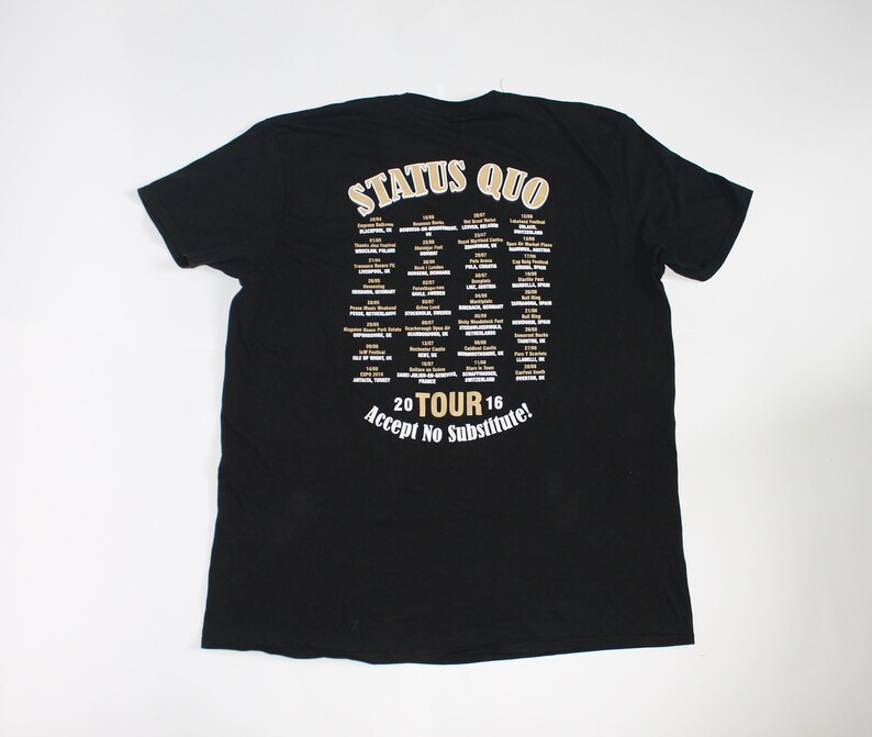 The Definitive Hits shirt English rock band shirt Hard rock Rock and roll Men/'s size XXL Status Quo tour shirt Accept No Substitute!