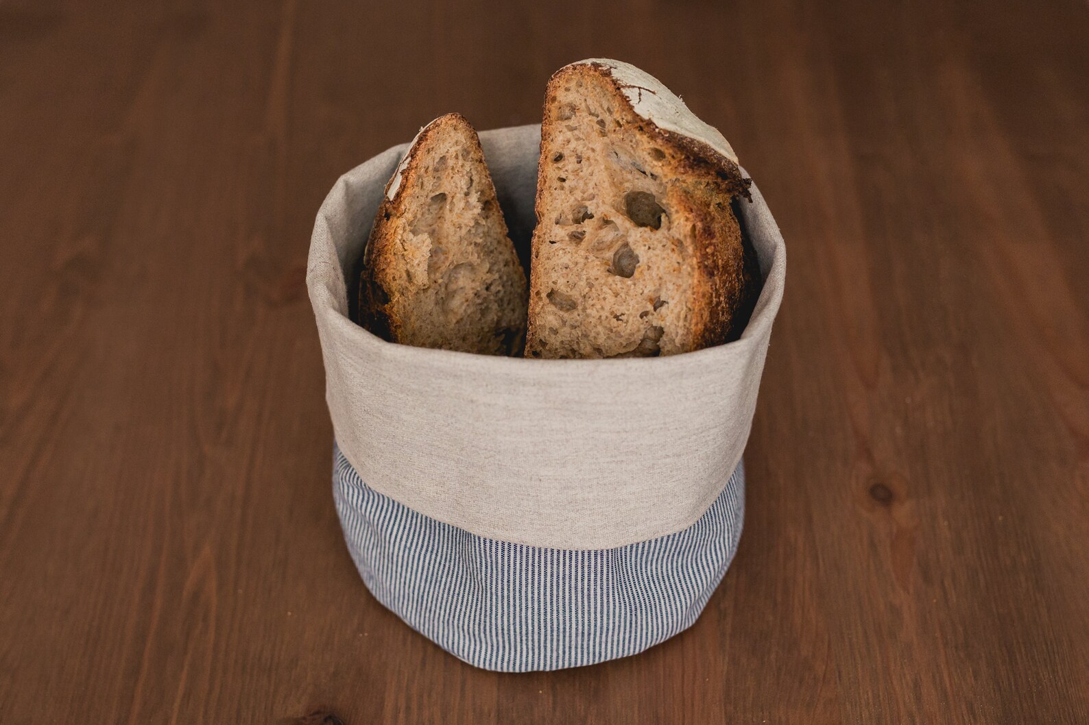 Reversible basket recycled fabric bread basket planter Etsy