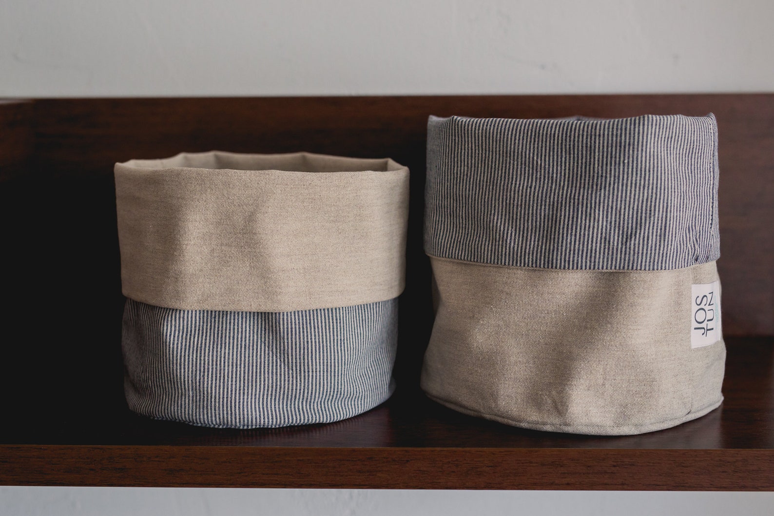 Reversible basket recycled fabric bread basket planter Etsy