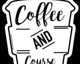 Coffee and Course Walks Equestrian Sticker