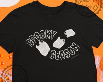 Spooky Season Equestrian T-Shirt | Halloween Horse Lover Tee | Funny Riding Humor Shirt | Show Fee Designs | Funny Horse Shirt