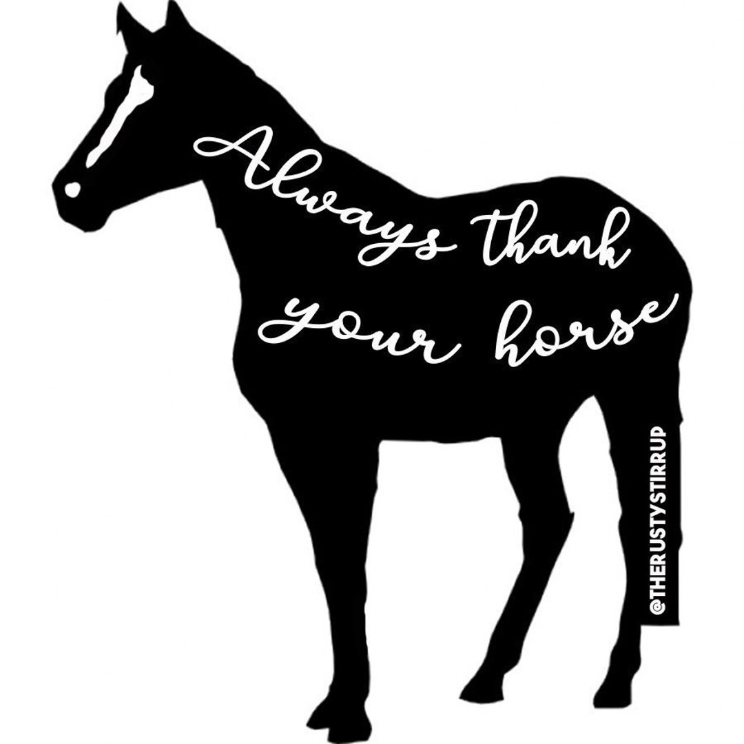 Always Thank Your Horse Equestrian Sticker - Etsy