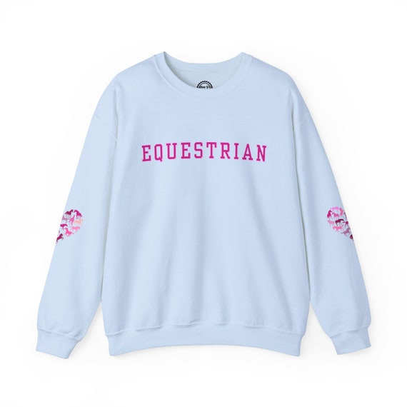 Heart Horse Sweatshirt Equestrian Love Crewneck Cozy Winter Equestrian Apparel Show Fee Designs Cute Horse Shirt Valentines Etsy UK
