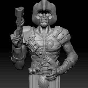 Johnny Alpha bust 10&quot; model