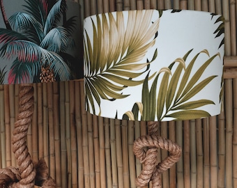 Abat-jour Tambour Imprimé Tropical Ohana - 40 cm