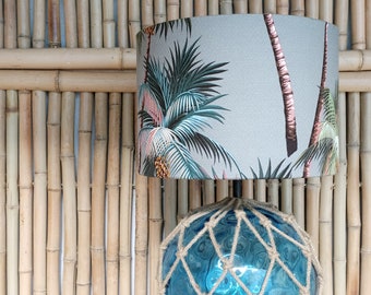 Tropical Palm Print Waikiki Table Lampshade Drum - 30cm Mothers Day Gift