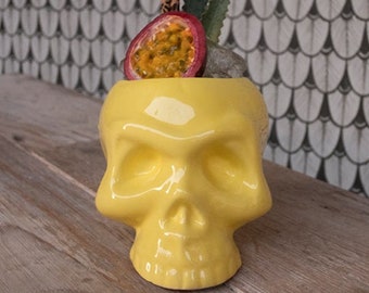 Candy Skull Tiki Mug - Yellow