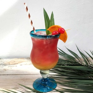 Hurricane cocktailglas - turkoois