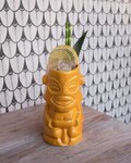 Handmade Tangaroa Tiki Mug: Mango Orange Glaze, Polynesian Cocktail Cup product logo