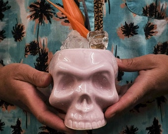 Candy Skull Tiki Mug Pink