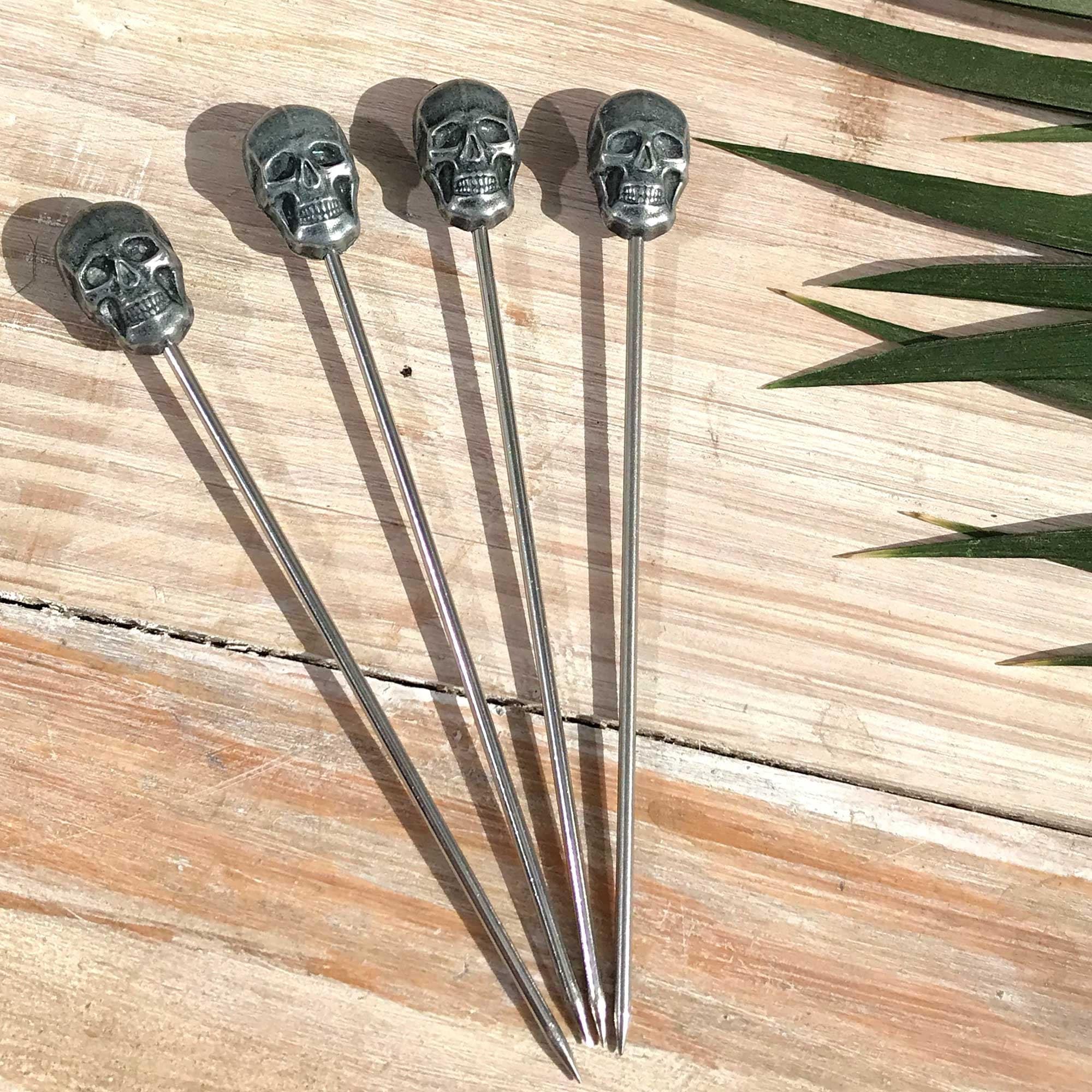 Extra Long Stainless Steel 8 Cocktail Picks (Set of 12)