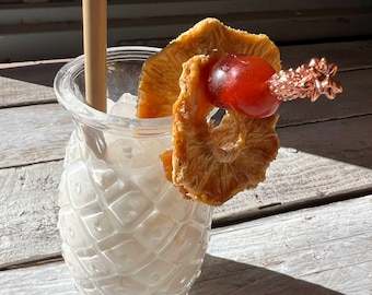 Single Pineapple Cocktail Party Glass – Tropical Drinkware for Festive Cocktails & Home Bars