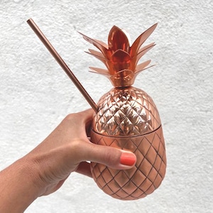 Medium Pineapple Cocktail Cup - Rose Gold