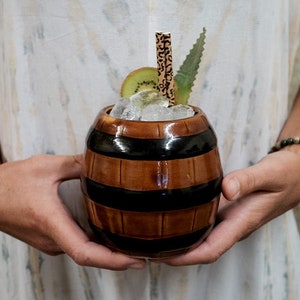 Barrel Stripe Tiki Mug