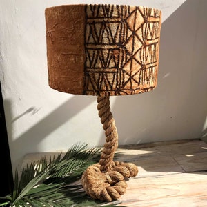 Tiki Tapa Cloth Table Lampshade - 40cm