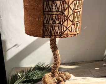 Tiki Tapa Cloth Table Lampshade - 40cm