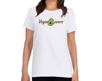 Vegan-Liebhaber Damen Kurzarm T-Shirt gesunden Lebensstil