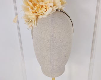 Butter Yellow Fascinator Headband: Wedding, Derby, Race Day