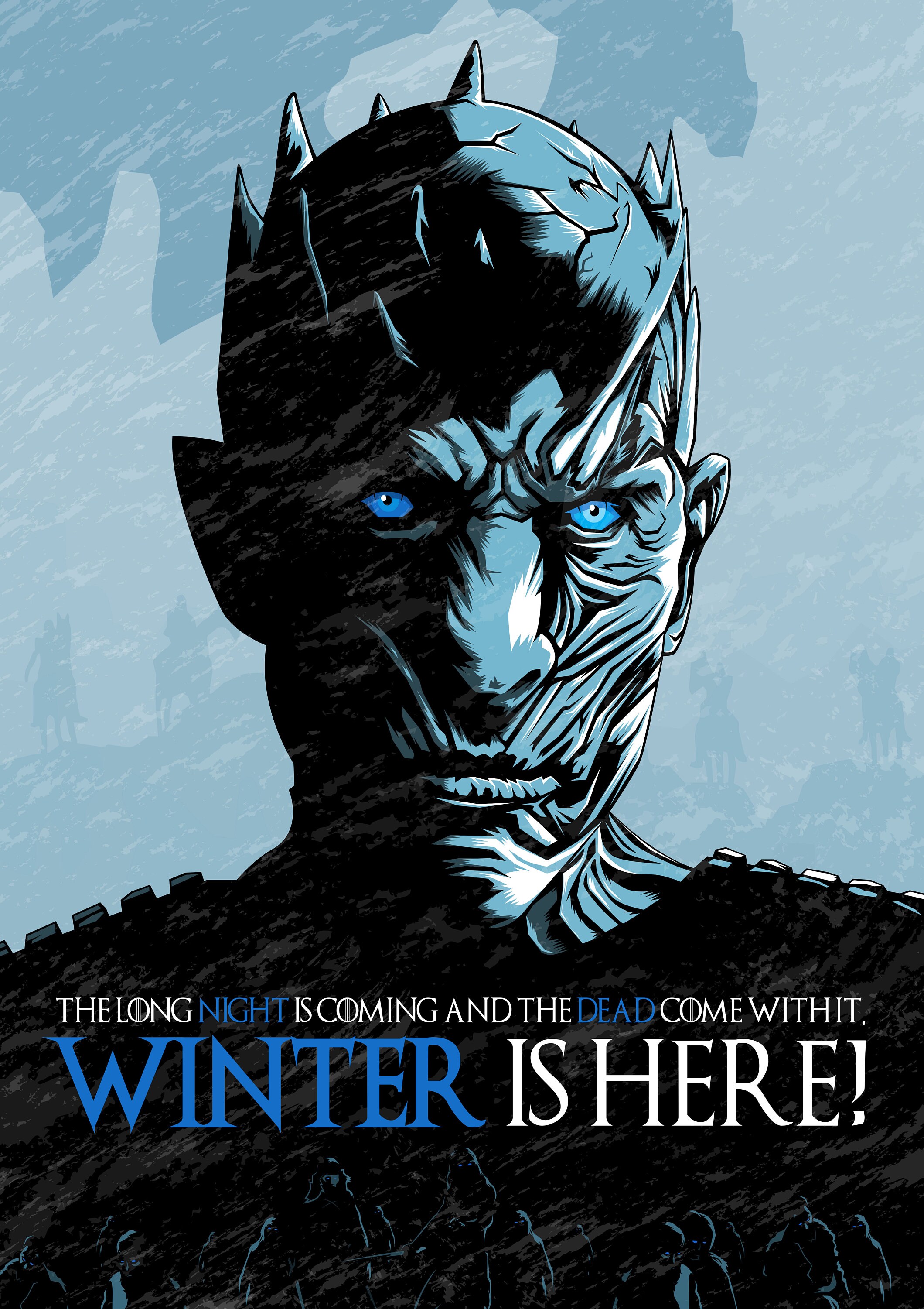 Game of Thrones ice king Winter is Here tv series poster The Etsy