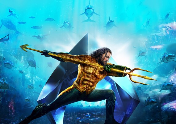 Aquaman Dc Superheroes Movie Poster Etsy