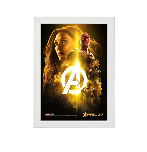 Avengers Infinity War Scarlet Witch Vision Falcon War Machine Art Poster