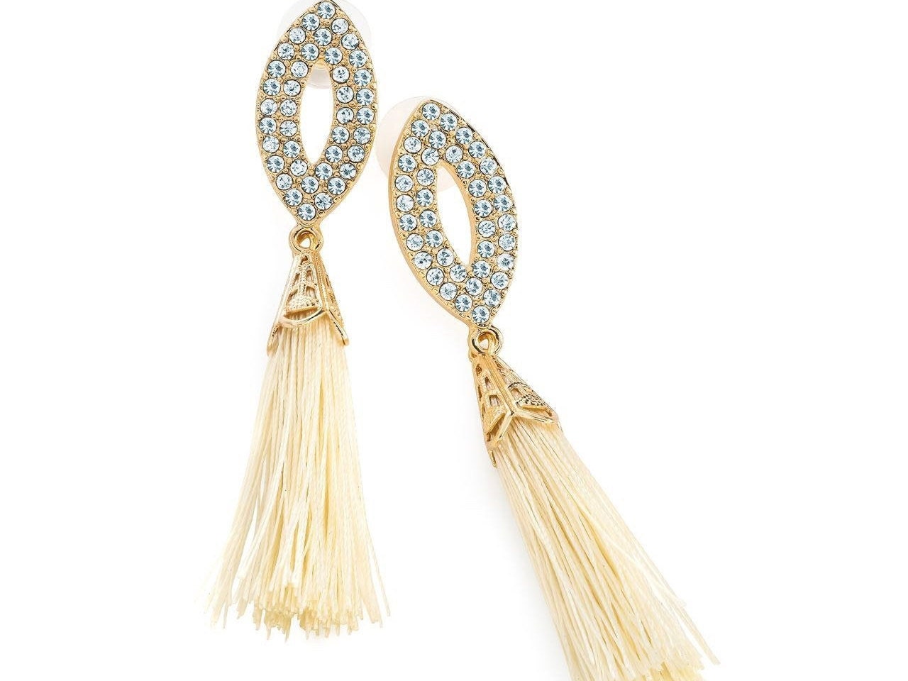 Cream colour tassels earrings Etsy