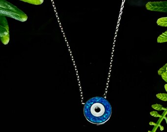 Evil Eye Halskette für Schutz in 925 Sterling Silber/Geschenke für sie/Geburtstag/Geschenk/Graduierung/Religiös/Schutz/Minimalistisch/Negativität