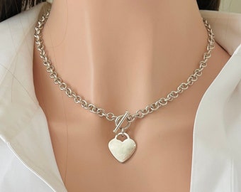 Toggle Necklace Tiffany Heart - Etsy Canada