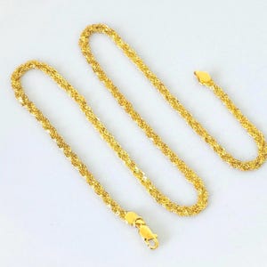 Beautiful/Chain Necklace in  Solid 21K Yellow Gold/16 inches/ Valentines/Birthday/Christmas /Graduation/Gift/Unique Pattern