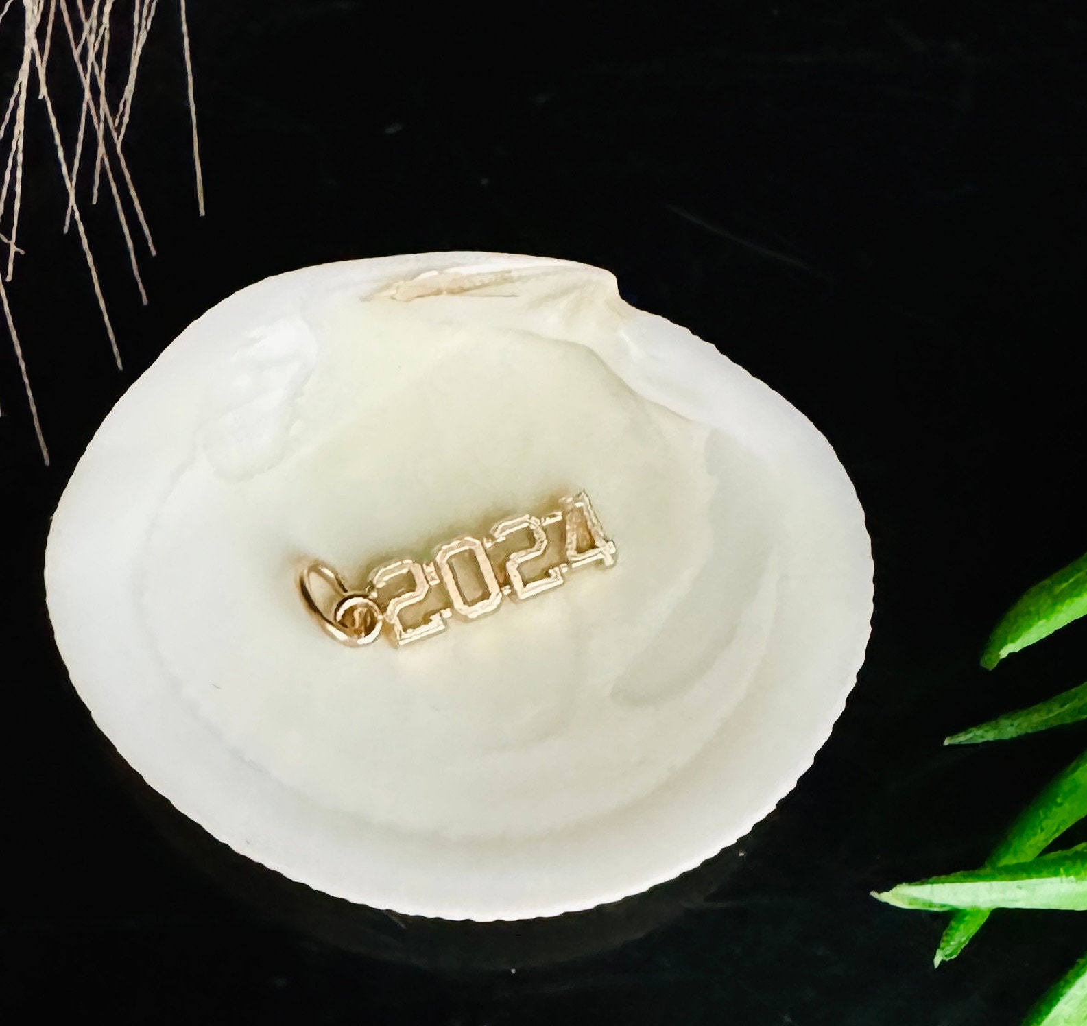 Goldene Abschlusskappe Anhänger 2024 Goldene Abschluss-Fransen 2024 - 10  Stück Party Dekoration Quasten Mini, image size:1585x1496