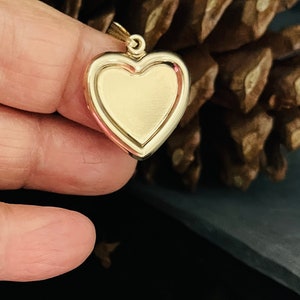 Heart Pendant /Charm in Solid 14K Yellow Gold /Gifts for Her/Birthday/Anniversary/Valentines