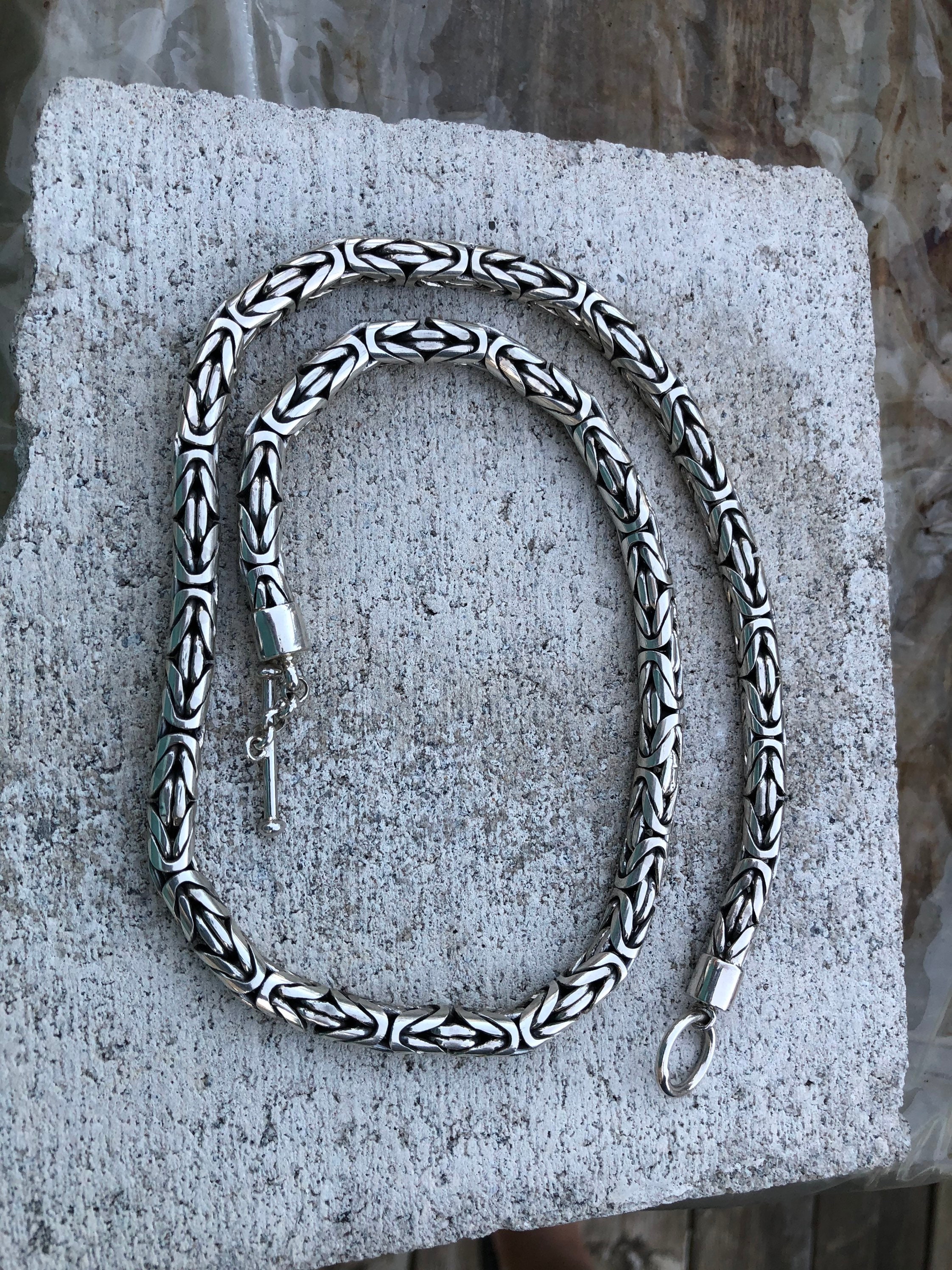 Bali Byzantine Chain in Sterling Silver 925 / Gifts / Unisex / Birthday ...