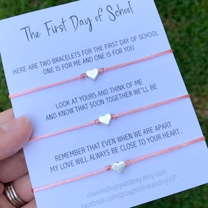 First Day of School 3 Bracelets, Mommy and Me Bracelets for 3, Kindergarten Mommy Bracelets, Preschool Mommy Bracelets, Mommy Me Bracelets