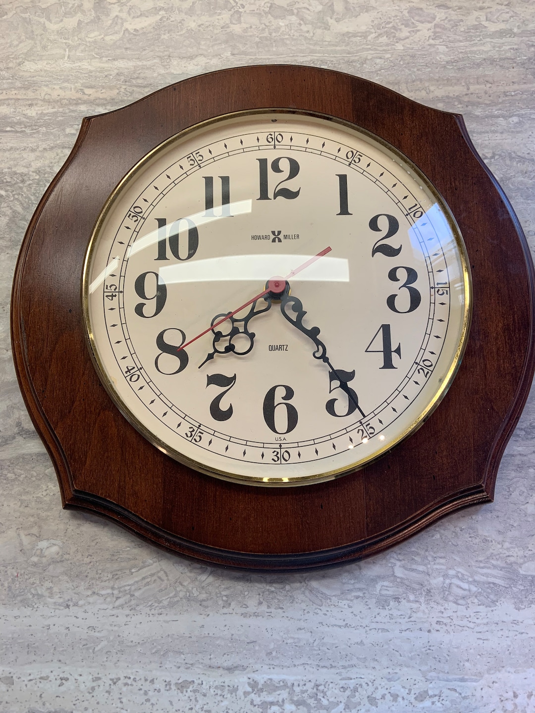 VINTAGE Howard Miller Quartz Wall Clock Etsy
